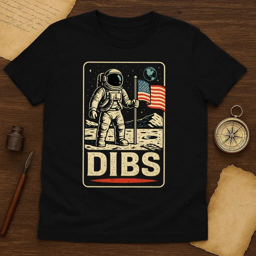 Dibs astronaut history graphic tee