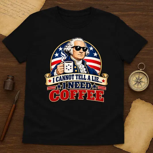 Civil War general graphic tee with the phrase Attack the Day, But First, Coffee